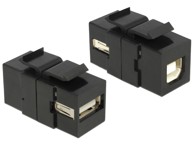 DELOCK Keystone priključak USB 2.0 A > USB 2.0 B, crni